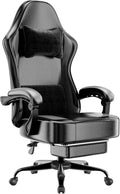 Gaming Chair with Pocket Spring Cushion and Footrest - Sofa-Like
