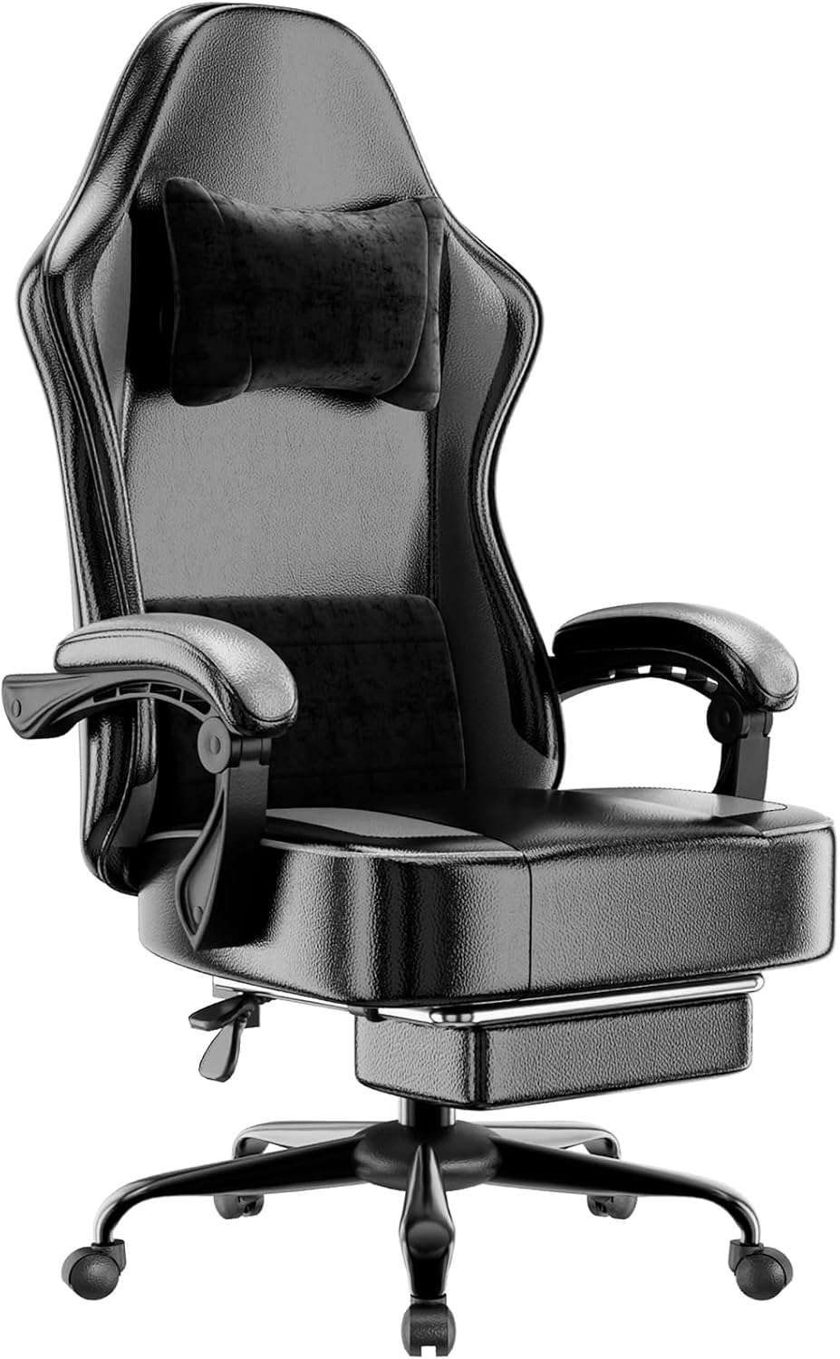 Gaming Chair with Pocket Spring Cushion and Footrest for Comfort