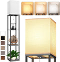 Floor Lamp with Shelves for Living Room - Corner Shelf Lamp