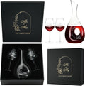 Mr and Mrs Wine Glasses Set with Decanter - Elegant Couples Gift