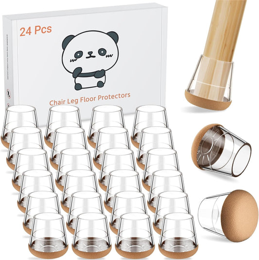 24PCS Small Floor Protectors Chair Caps Reduce Noise