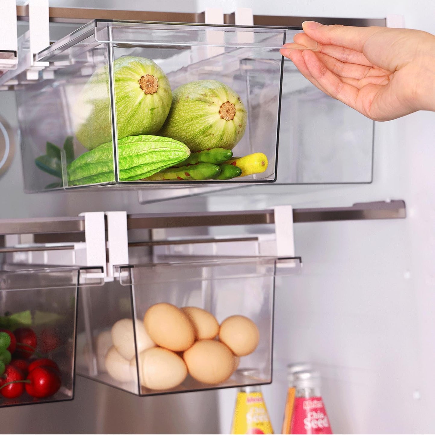 Extra-Large Deli Drawer Organizer for Refrigerator Storage