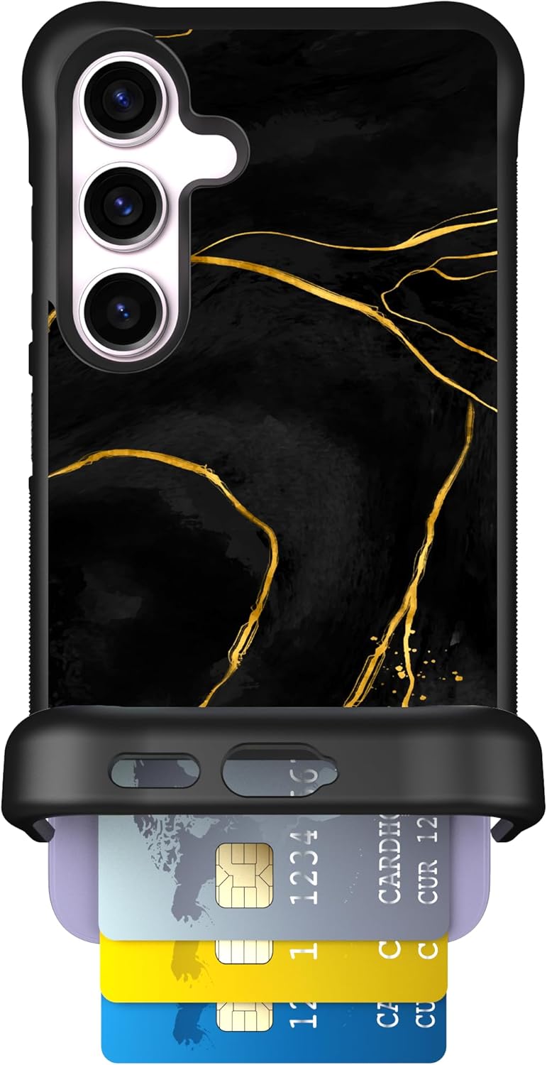 Scooch Galaxy S24 Case with Card Holder and 10-Foot Drop Protection