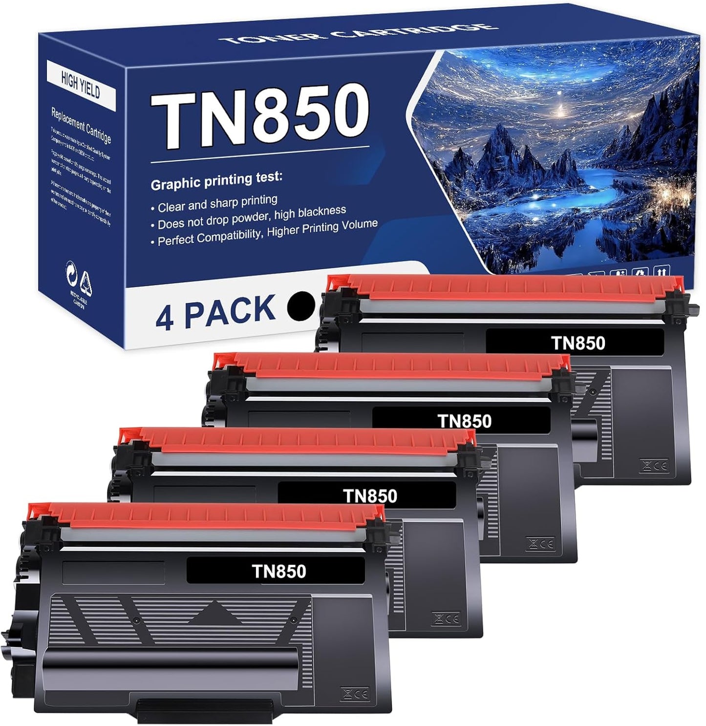 High Yield TN850 Toner Cartridge Replacement for Brother Printers