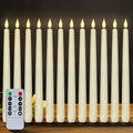 Homemory 12 Pcs Flameless Taper Candles with Remote Timer Dimmer