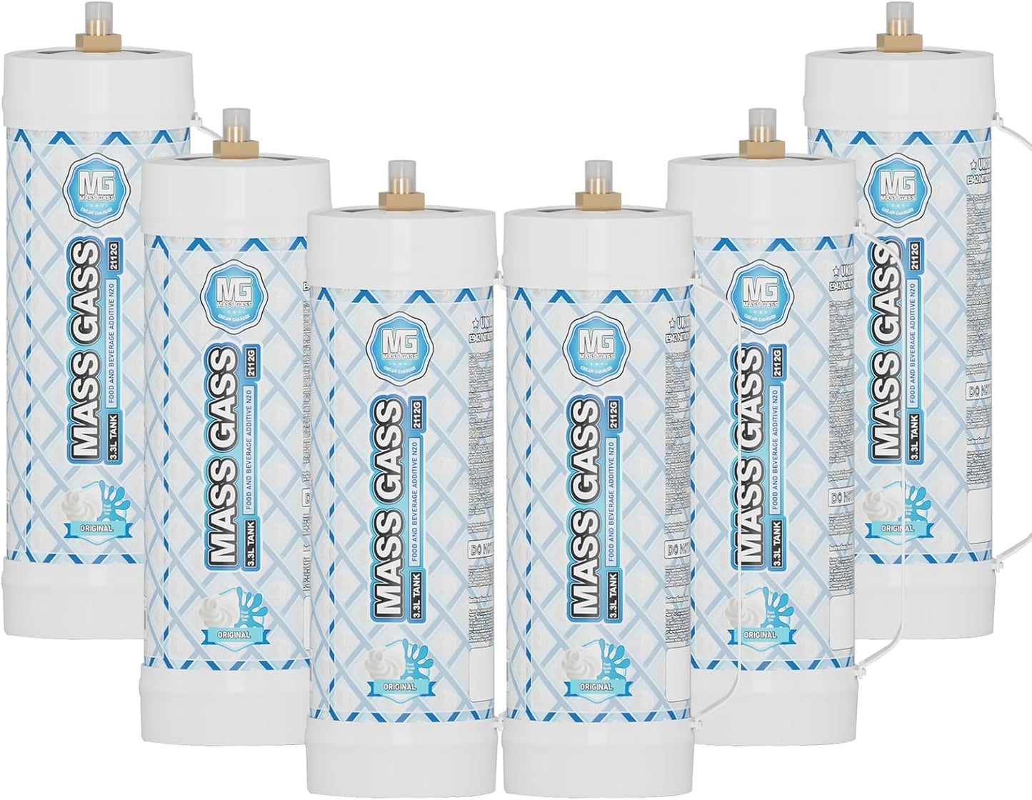 MassGass Whipped Cream Chargers - Pure Food Grade 99.99%