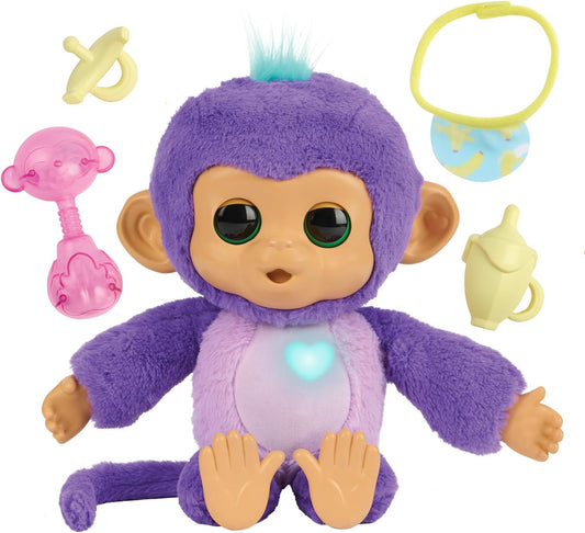Care n Cuddles Interactive Baby Monkey with Heart Lights Up