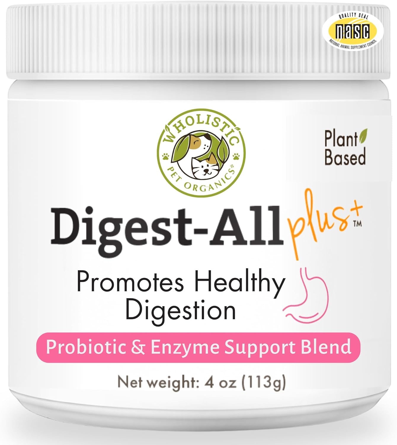 Wholistic Pet Organics Probiotics for Dogs & Cats - 4 Oz