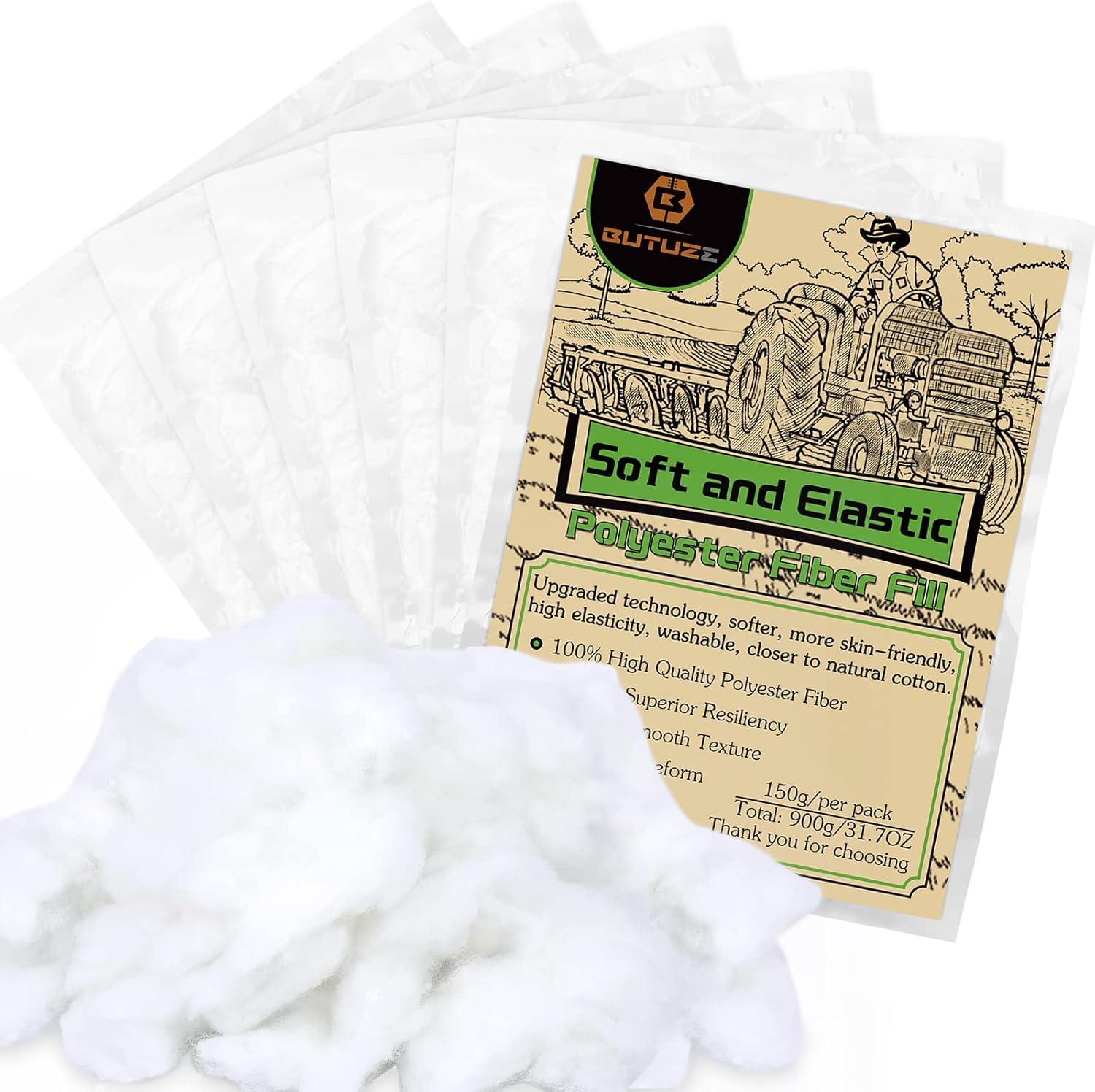 Premium Polyfill Stuffing for Crafts and Home Decoration Projects
