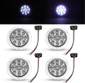 4 Inch 12 LED Round Trailer Tail Lights Pack of 4 - Bright Durable