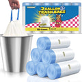 2 Gallon Trash Bags Drawstring 0.96 Mil - Strong Unscented Mini Liners