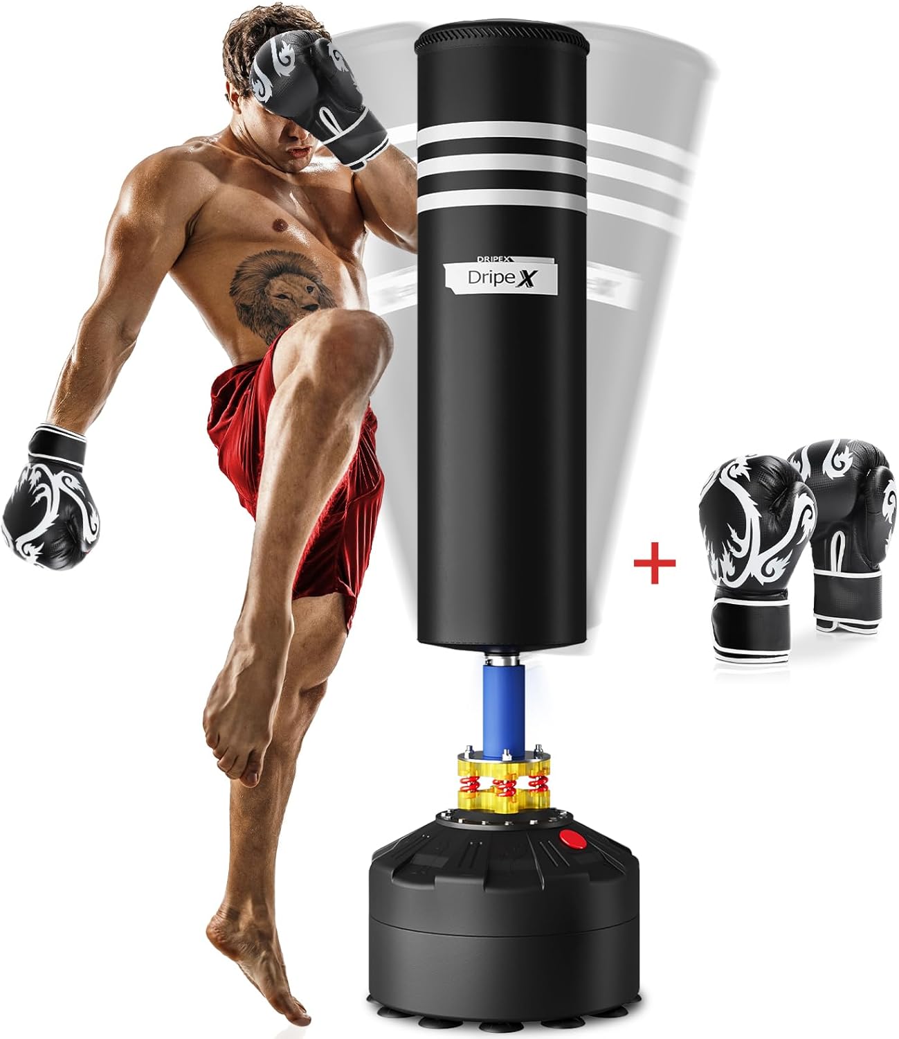 Dripex Freestanding Punching Bag for Home Gym Workout - Heavy Duty