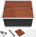 Undermount Kitchen Sink 21x19 in Bar/Prep Sink - 16 Gauge T304