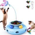Interactive Cat Toy 3-in-1 Automatic Kitten Toy - Keeps Indoor Cats