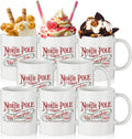 North Pole Mug Set 8 Pcs Christmas Coffee Cups - Festive Ceramic Mugs