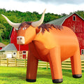 8FT Highland Cow Inflatable Christmas Yard Decoration - Built-in LED