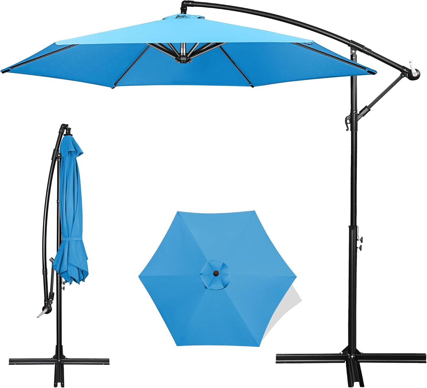 10 FT Heavy Duty Cantilever Patio Umbrella for Outdoor Shade