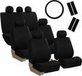 Light & Breezy Flat Cloth Seat Covers Set - Universal 7-Seater Fit