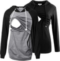 GINKANA Women's Nursing Hoodie Sweatshirt - Comfortable Nursing