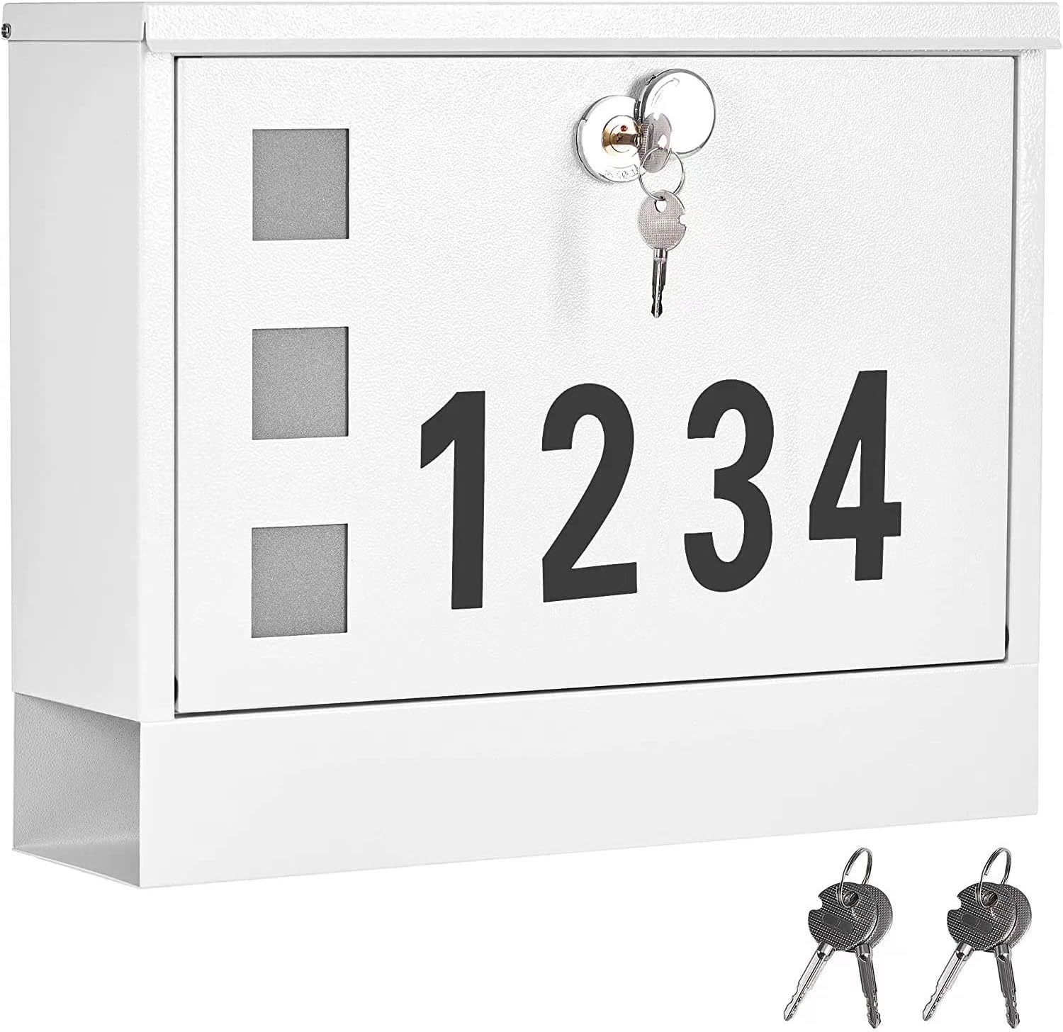 LANDVOI Locking Mailbox Wall Mounted for Secure Mail Storage