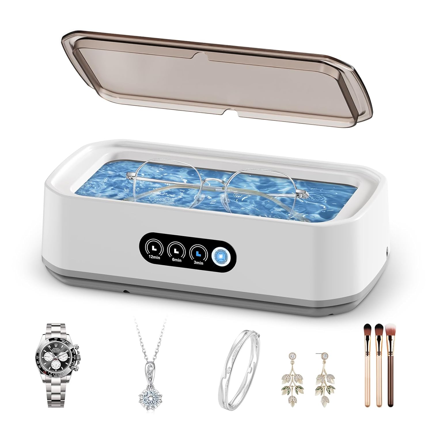 Ultrasonic Jewelry Cleaner with 49KHz for Rings and Glasses
