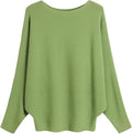 GABERLY Boat Neck Batwing Sleeves Dolman Sweaters for Women