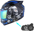 1STORM Full FACE Helmet Mechanic with Bluetooth Bundle - Lightweight