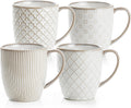 getstar Coffee Mugs Set of 4 18 oz Ceramic Mugs - Farmhouse Warm Hues
