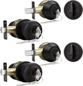 Probrico Front Door Entry Handles Lockset and Deadbolt Combo - Keyed