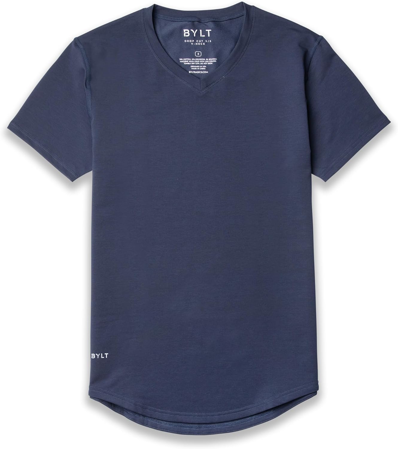 BYLT Men's Drop-Cut V-Neck T-Shirt for Modern Athletic Style