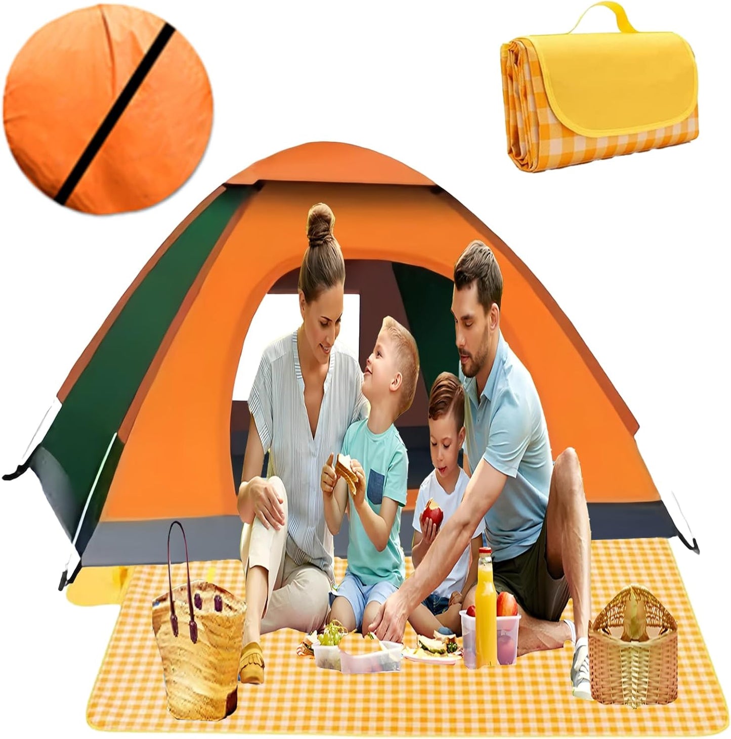 Instant Pop Up Camping Tent: Quick Open, Waterproof, Portable - HouzeFun