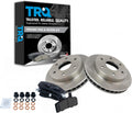 TRQ Front Disc Ceramic Brake Pads & Rotors Kit Compatible with Chevy