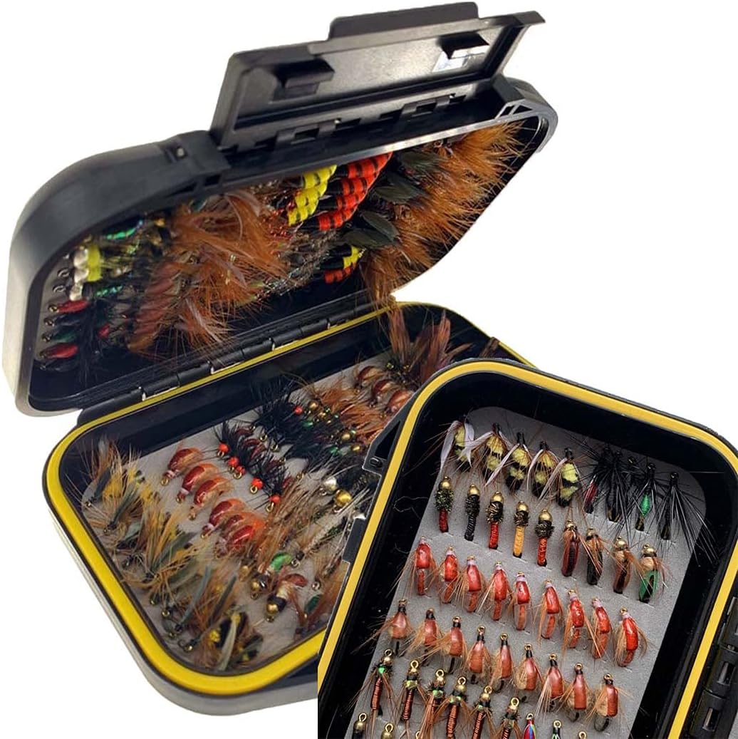 Outdoor Fishing Fly Fishing Flies Kit with 148pcs Assortment