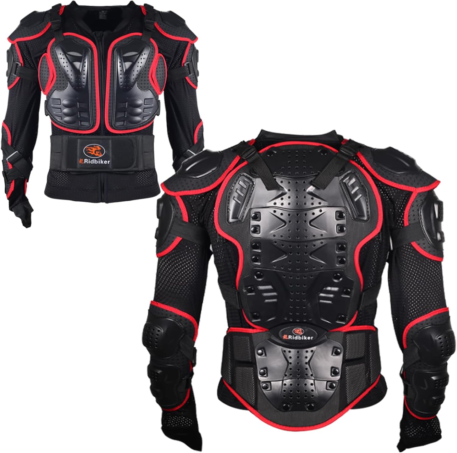 RIDBIKER Motorcycle Jacket with Full Body Armor for Protection