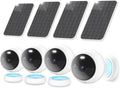 Noorio Solar Security Cameras Wireless Outdoor 4-Pack - Continuous
