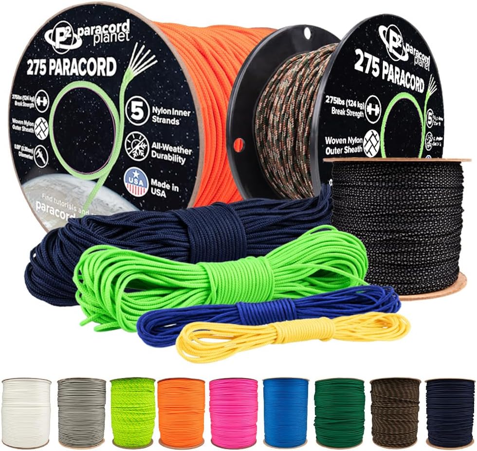 275lb Paracord 3/32 Inch Nylon Crafting Cord in Rose Pink