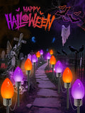 C9 Halloween Lights Outdoor - Jumbo Bulbs for Spooky Decor
