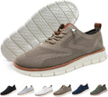 Men's Breathable Knit Loafers Lace-Up Lightweight Sneakers - All-Day