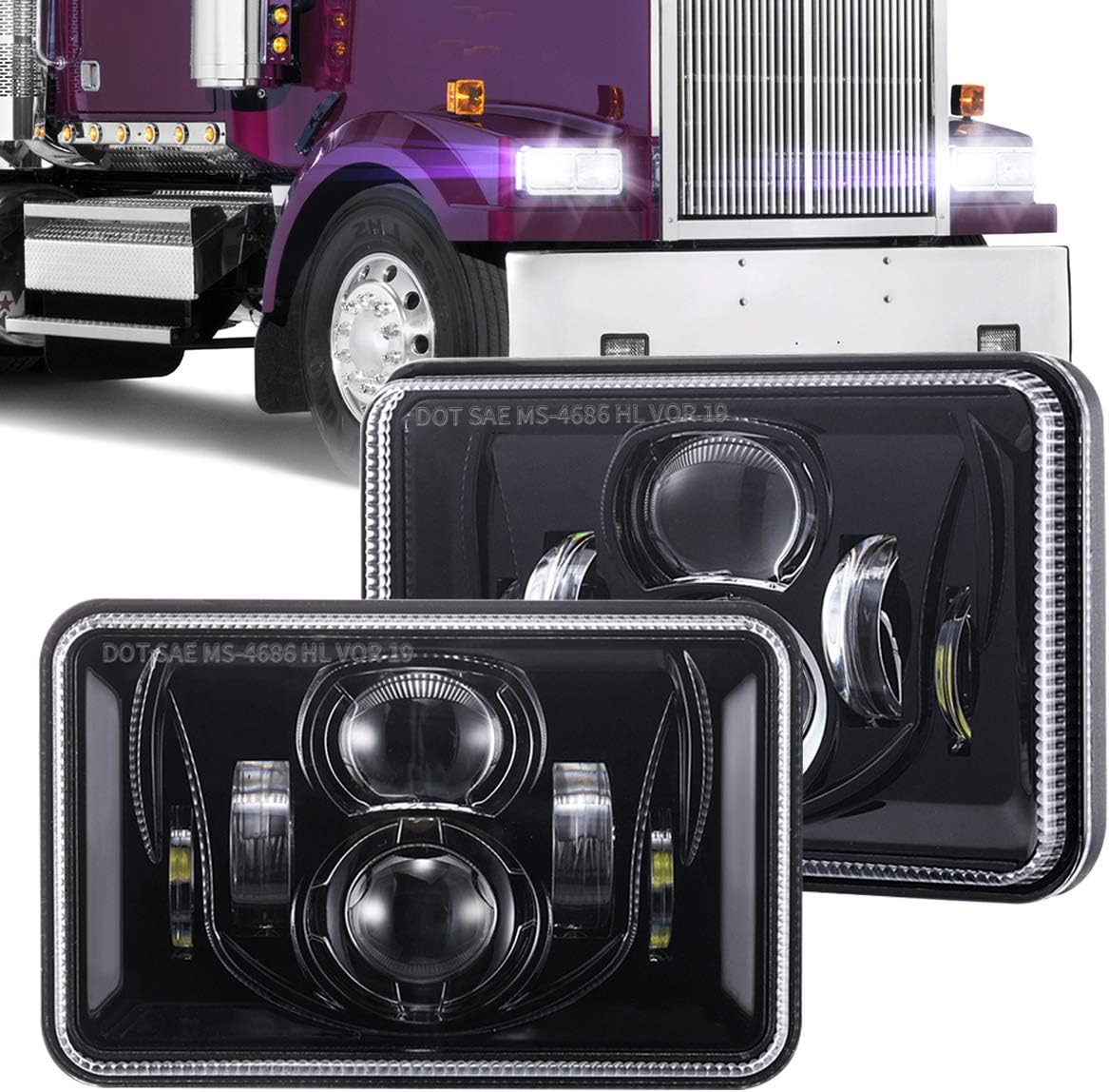 Upgrade Your Ride with 4x6 Inch LED Headlights for Safety