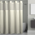 Waffle Shower Curtain 3-in-1 with Sheer Window - Fast Hookless Setup