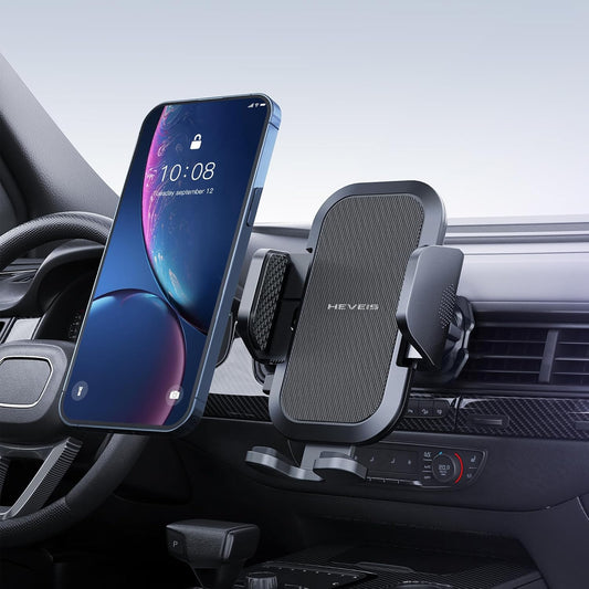 HEVEIS Metal Car Phone Holder - Secure Vent Clip