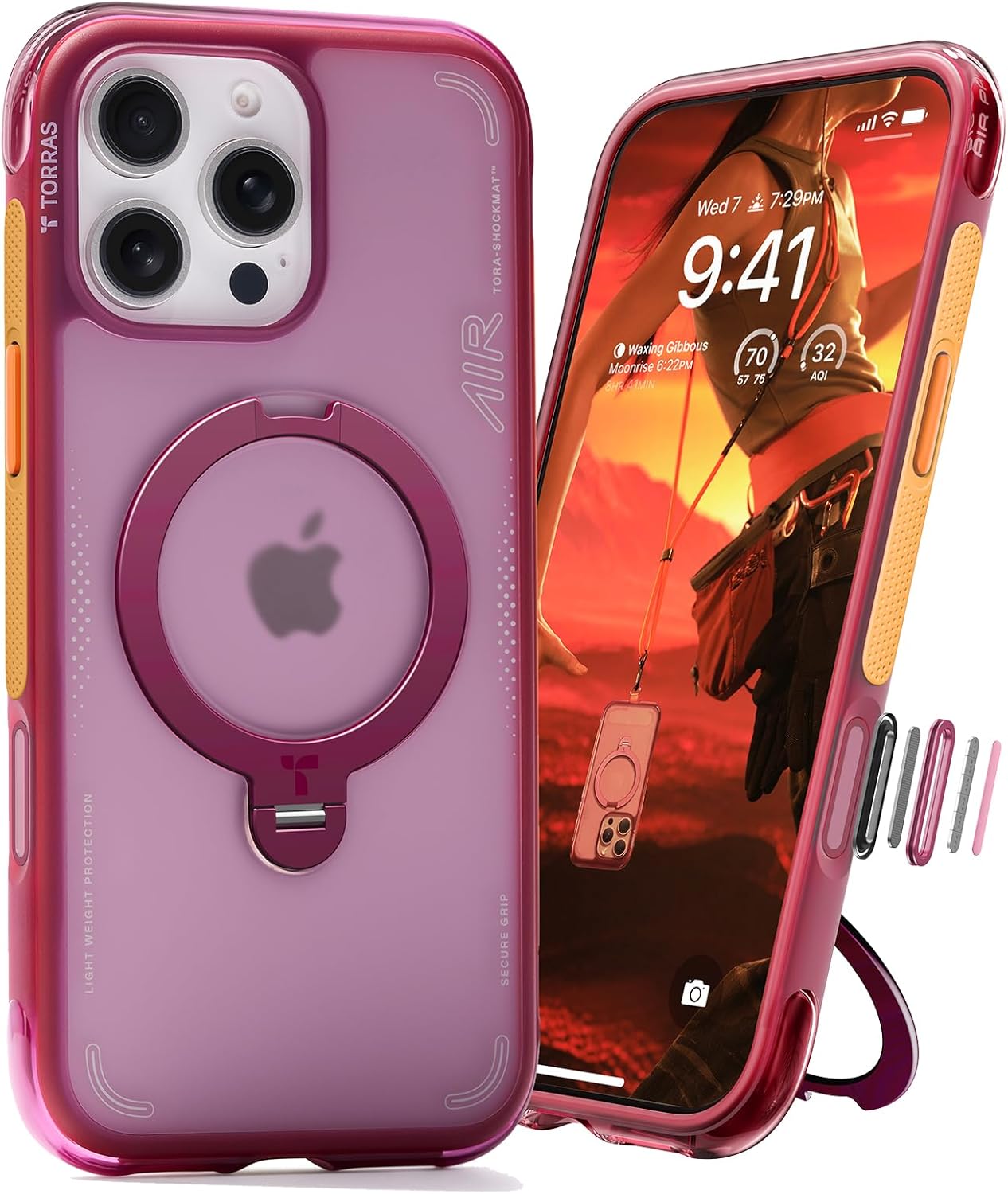 TORRAS Ostand Q3 Air Case for iPhone 16 Pro Max with Stand