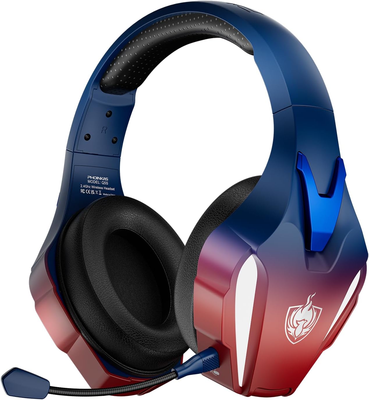 PHOINIKAS Wireless Gaming Headset with 7.1 Stereo Sound Quality