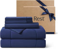Rest Evercool+ Cooling Comforter Set, Queen - Breathable 4pc Bed Set