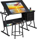 Drafting Table for Artists and Adults - Adjustable Tilt Art Desk