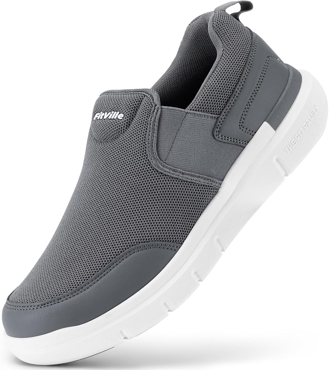 FitVille Men's Extra Wide Slip on Walking Shoes for Comfort