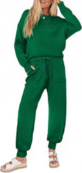 Ekouaer Women's Knit 2-Piece Lounge Set S-XXL - Cozy Long Sleeve