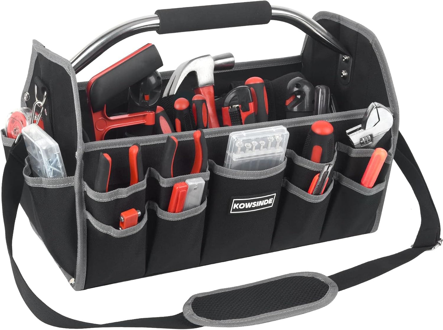 16 Inch Electrician Tool Bag with 26 Pockets for Organizing Tools