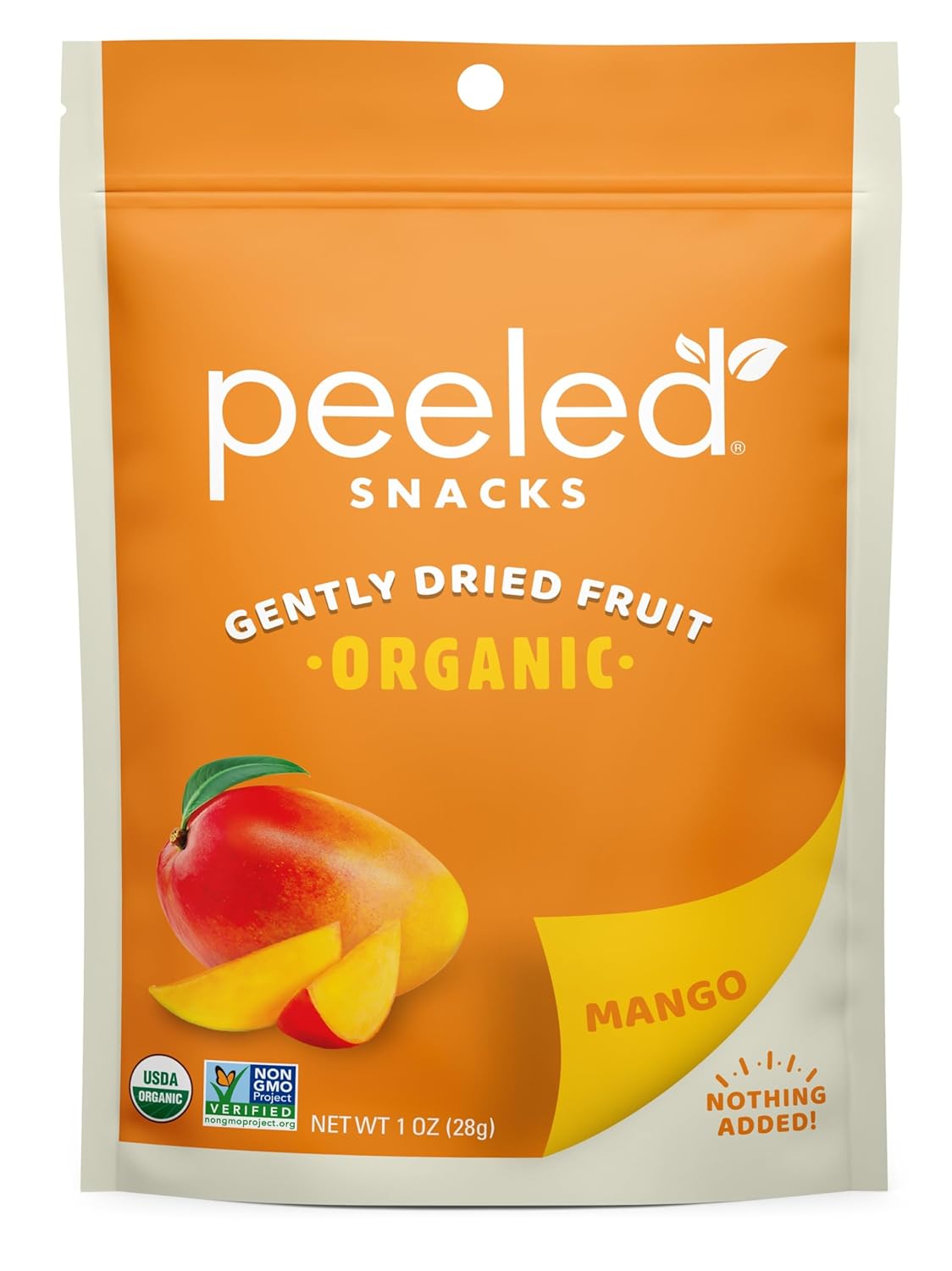 Peeled Snacks Organic Dried Mango Healthy Vegan Snack Pack
