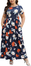 Nemidor Plus Size Maxi Dress for Curvy Women (Style X12C)